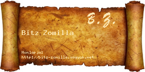 Bitz Zomilla névjegykártya